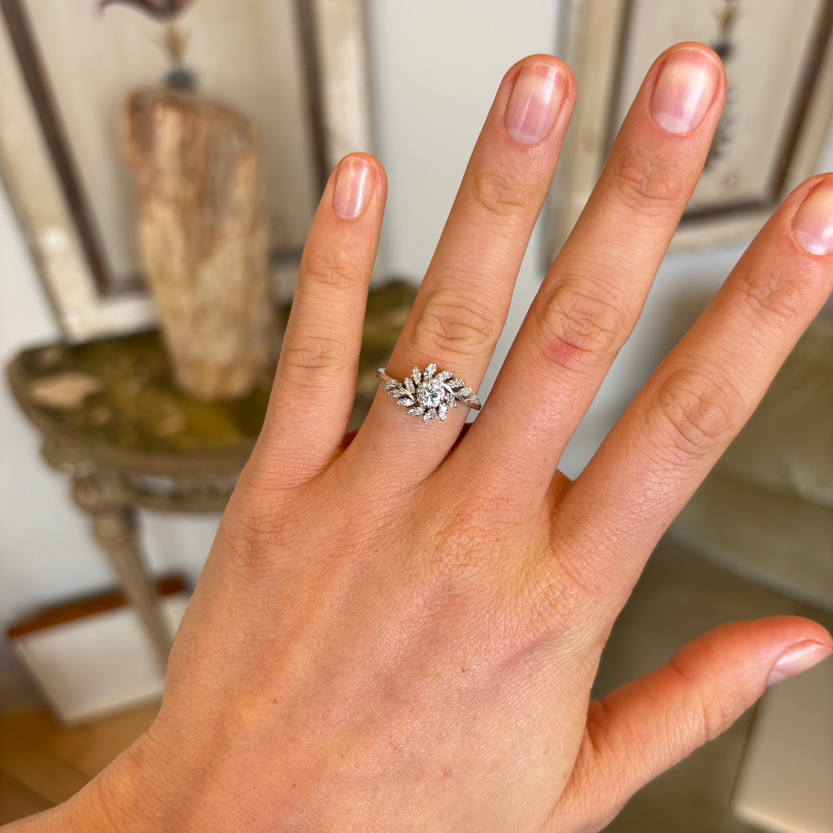 Vintage, 1950s diamond cluster ring