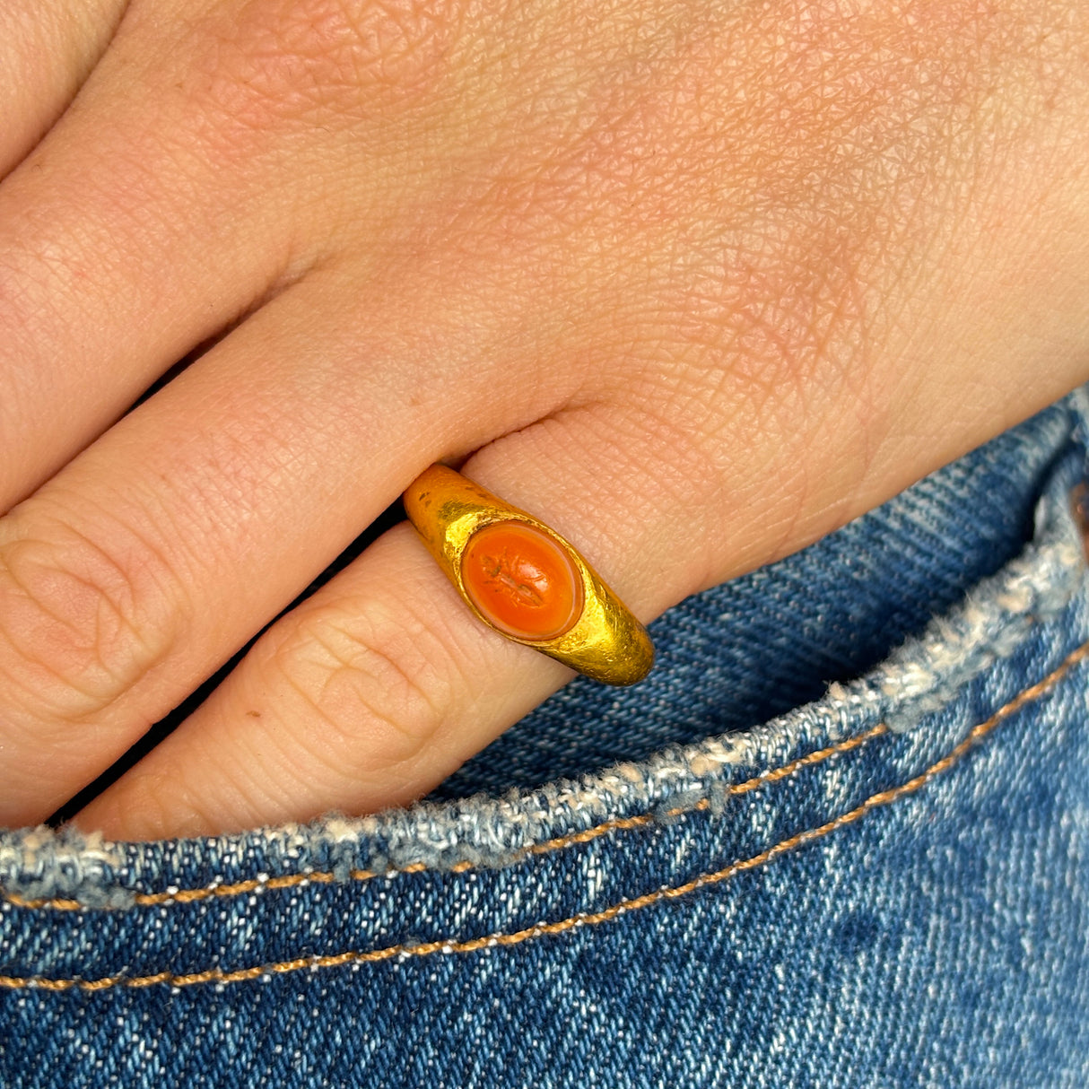 Ancient Roman, ant intaglio ring