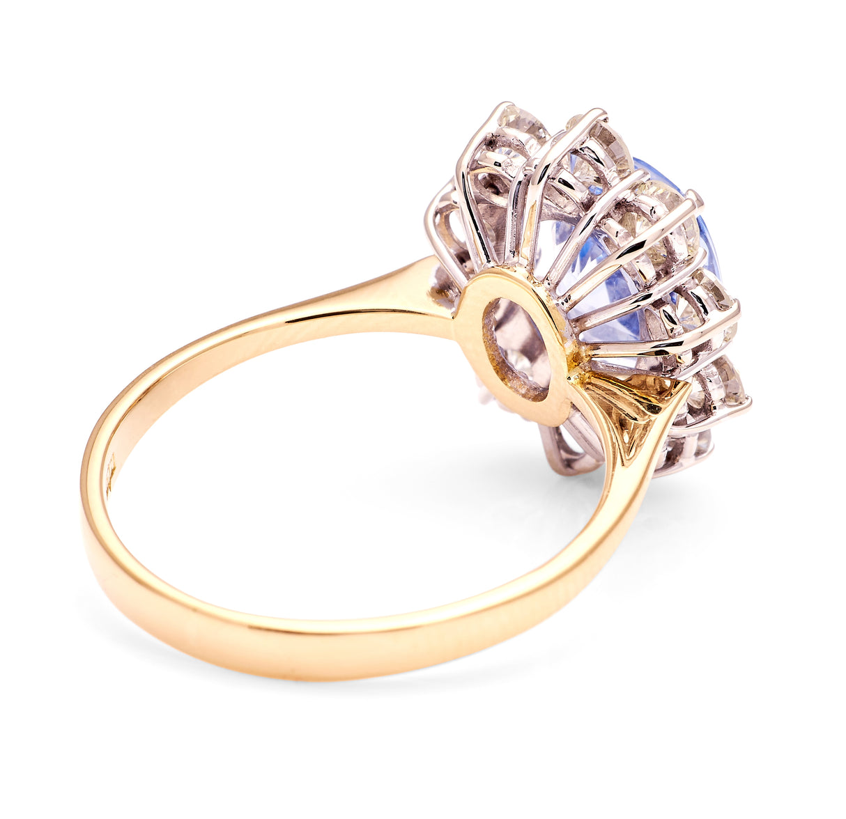 Vintage, 1980s sapphire & diamond cluster ring