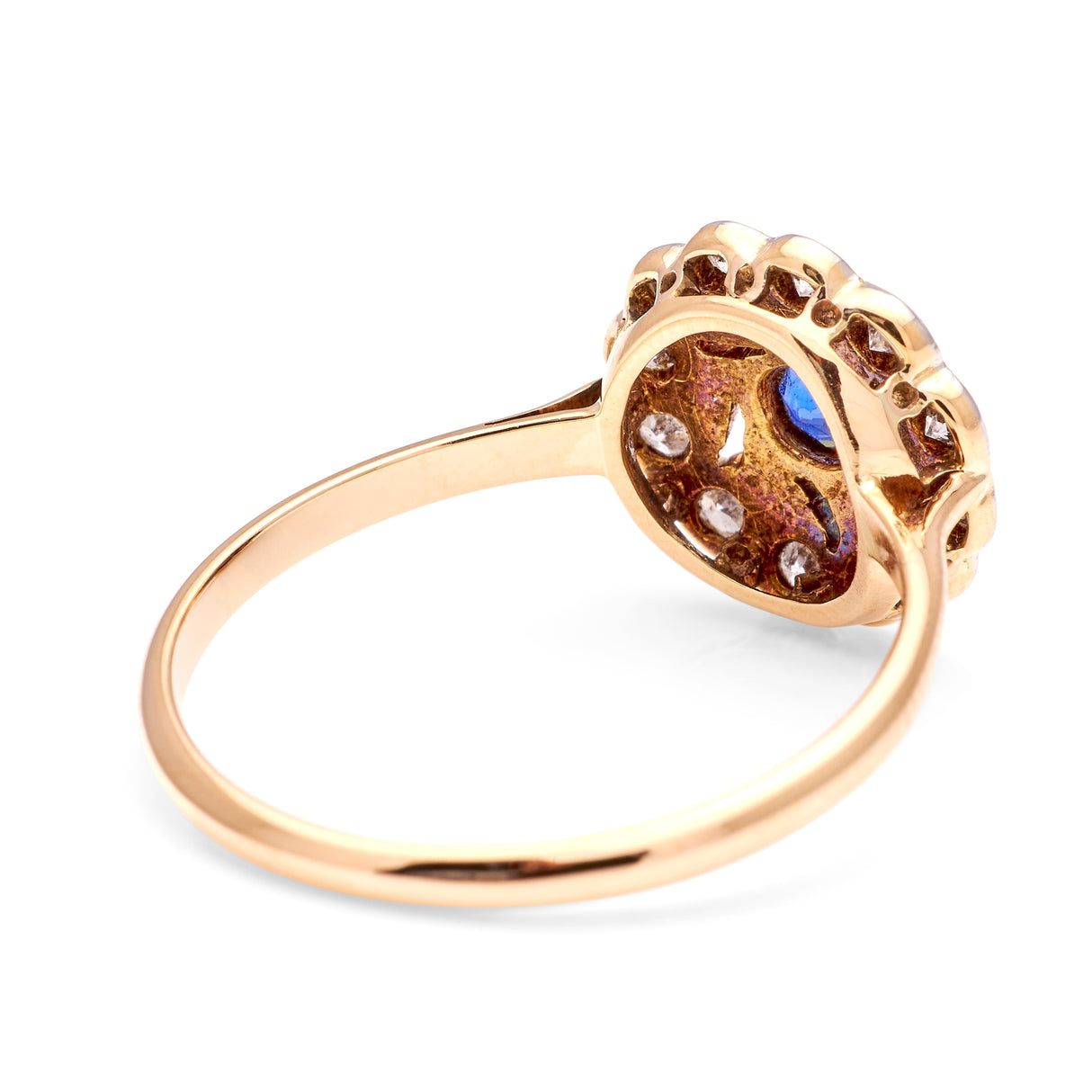 Vintage, Art Deco sapphire & diamond cluster ring