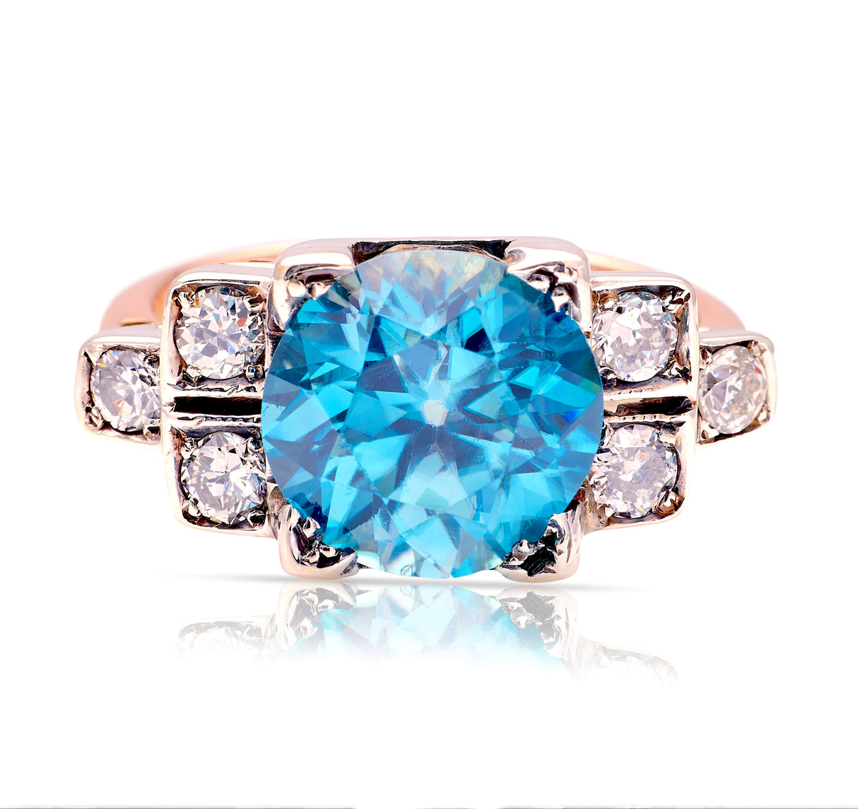 Vintage, Art Deco zircon & diamond ring