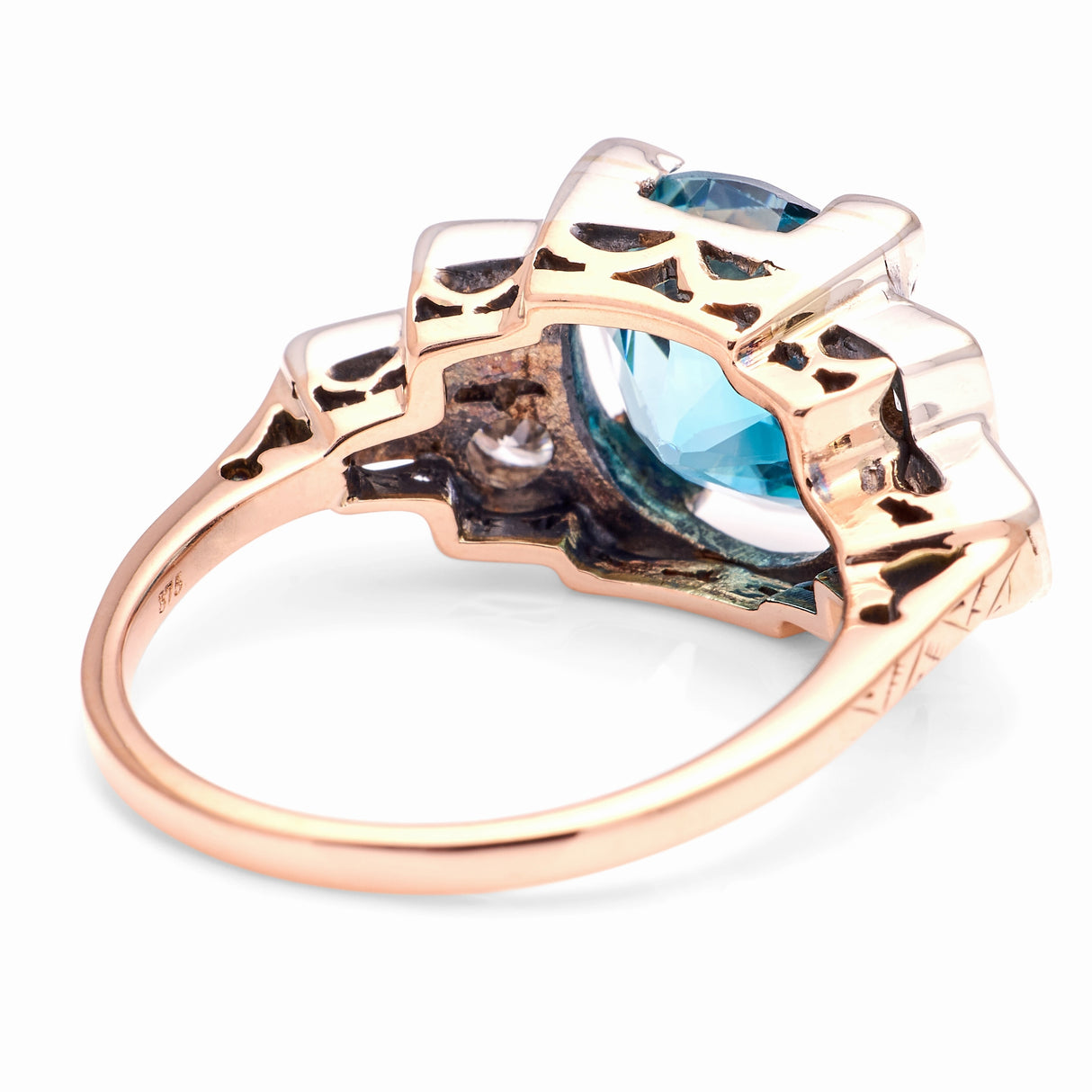 Vintage, Art Deco zircon & diamond ring