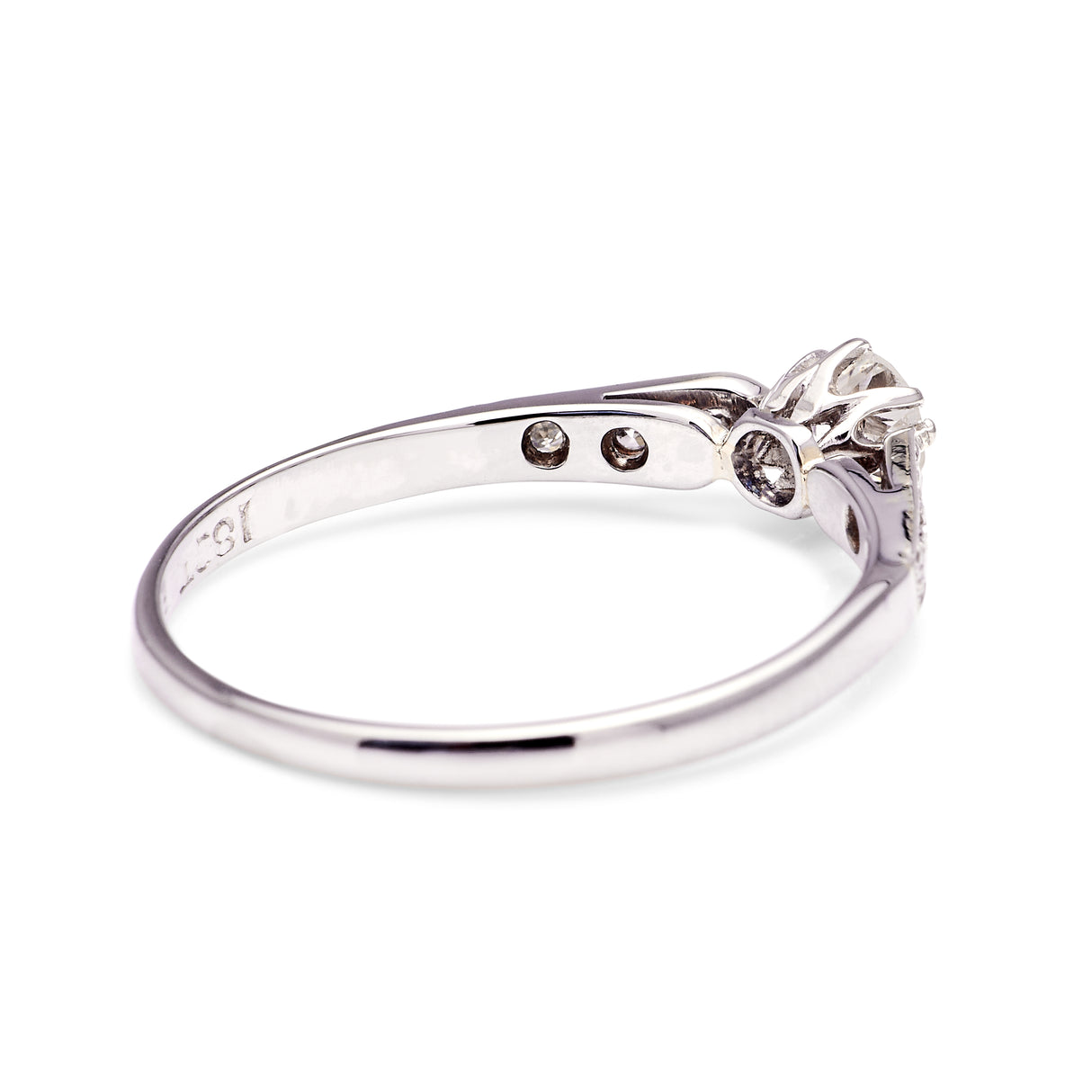 Vintage, Art Deco diamond solitaire engagement ring