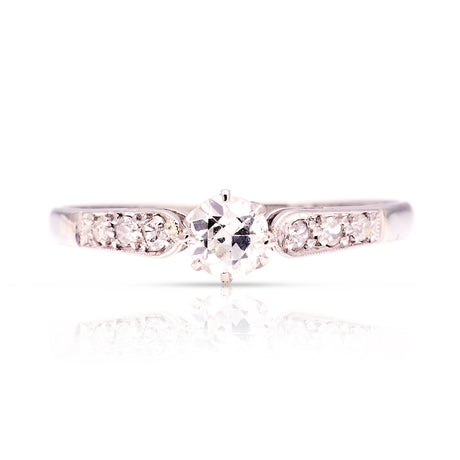 Vintage, Art Deco diamond solitaire engagement ring