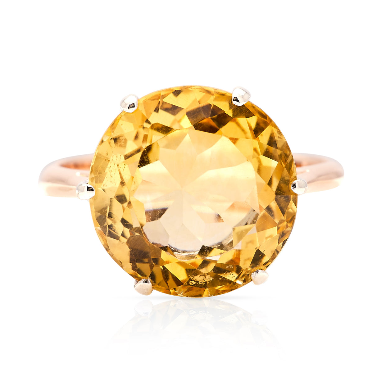 Antique, Edwardian citrine cocktail ring
