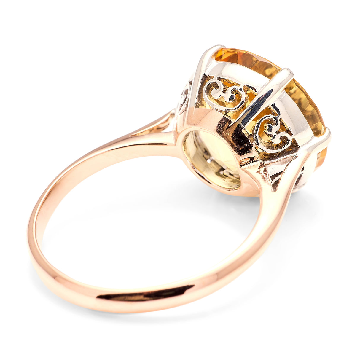 Antique, Edwardian citrine cocktail ring