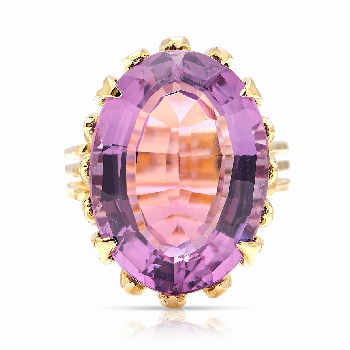 Vintage, 1940s amethyst cocktail ring