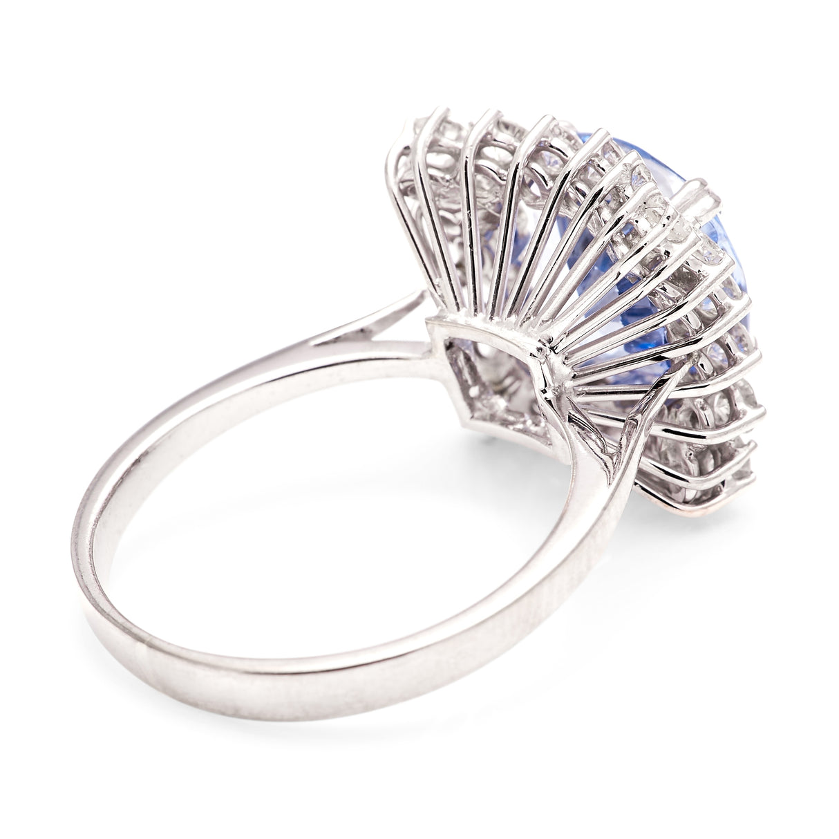 Vintage, 1950s sapphire & diamond cluster ring