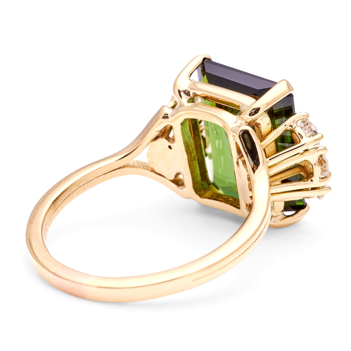 Vintage, 1950s tourmaline & diamond ring