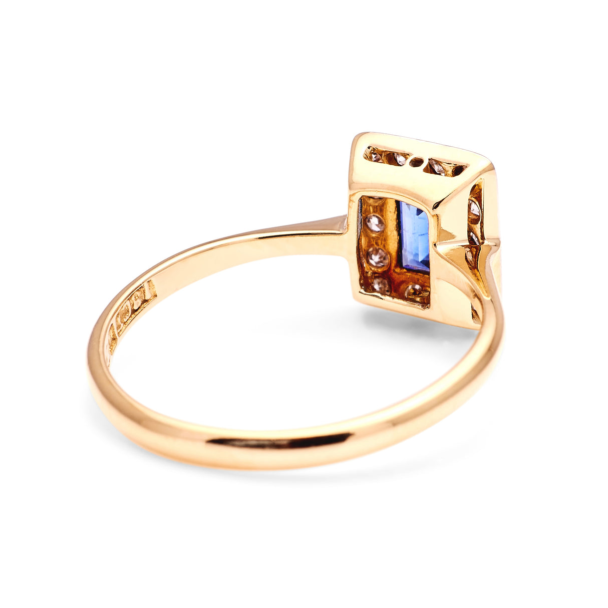 Vintage, 1930s sapphire & diamond cluster ring