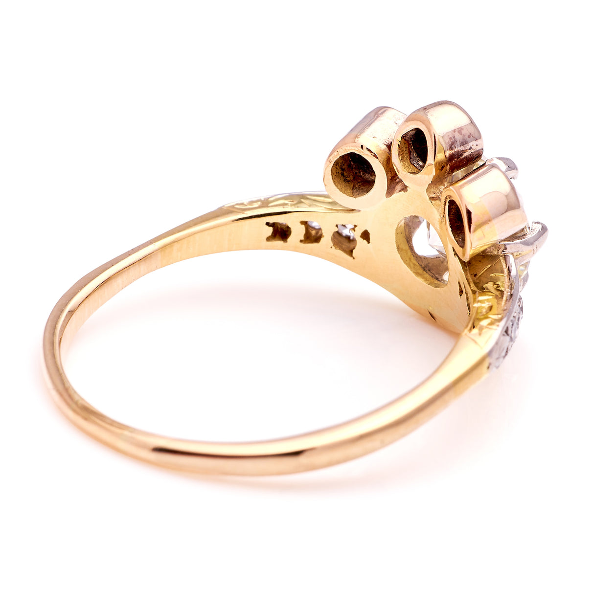 Vintage, 1950s unusual diamond engagement ring