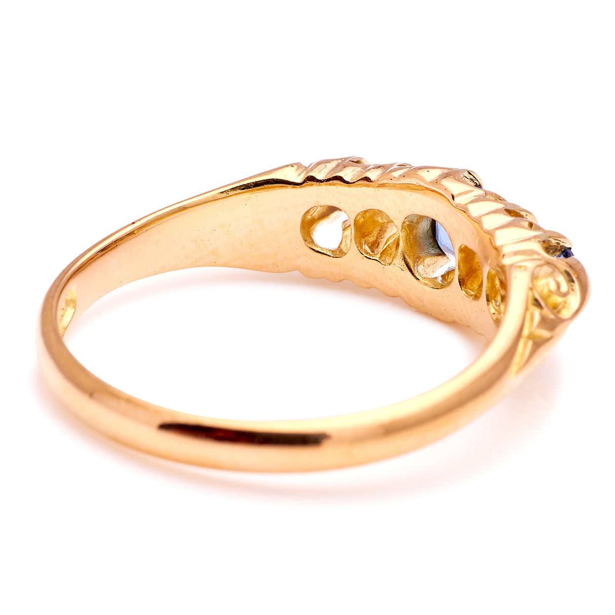 Antique, Edwardian sapphire & diamond five-stone ring