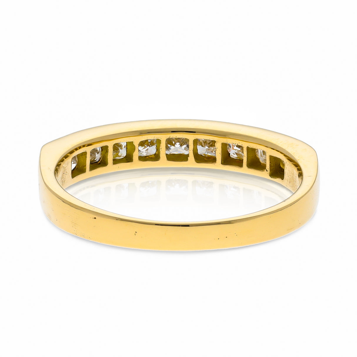 Vintage diamond half eternity ring, 18ct yellow gold