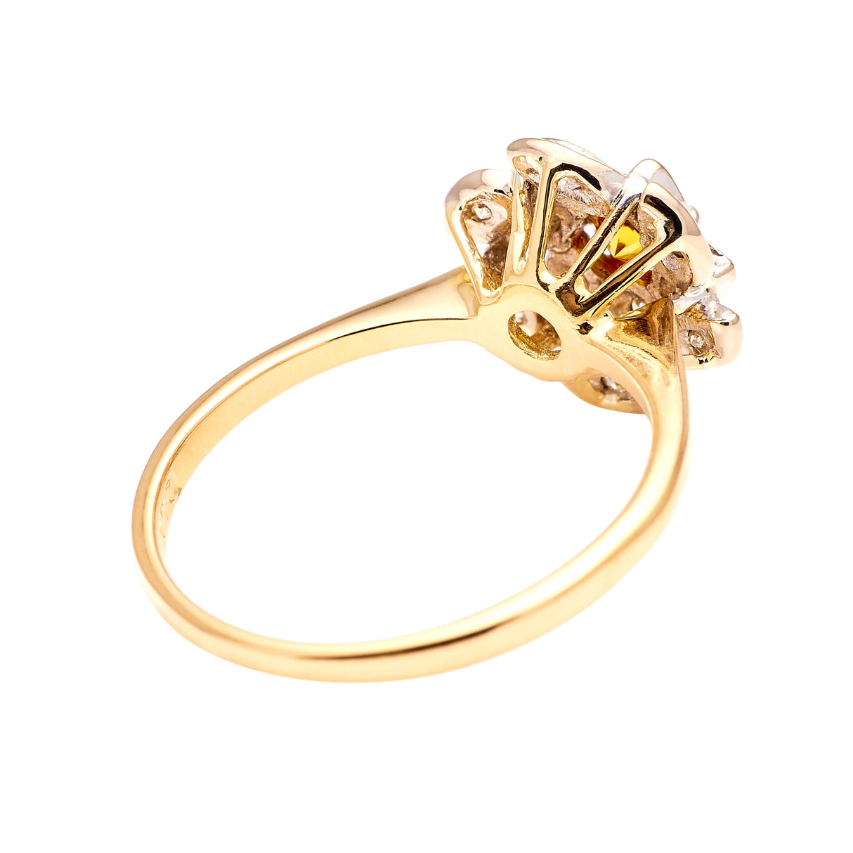 Vintage, 1970s brown diamond & diamond cluster ring