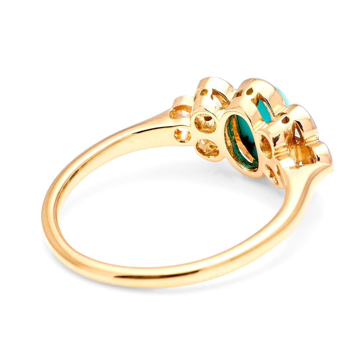 Antique, Edwardian turquoise & diamond ring