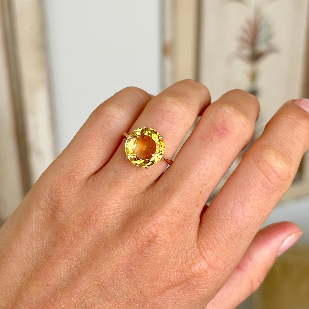 Antique, Edwardian citrine cocktail ring