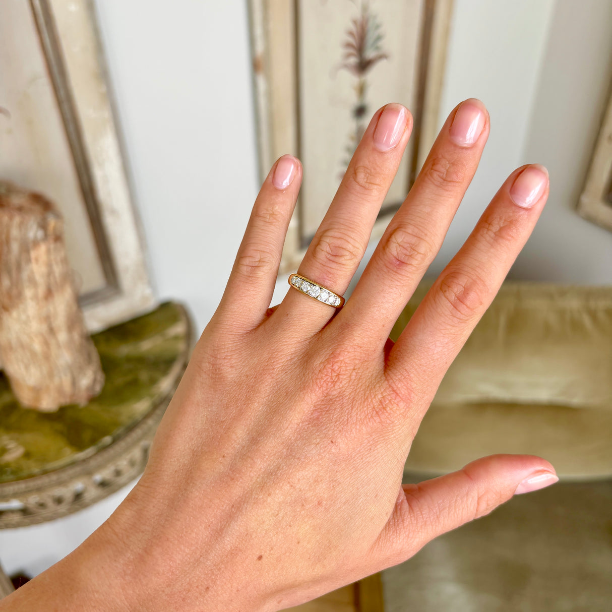 Vintage, 1980s half-hoop diamond ring