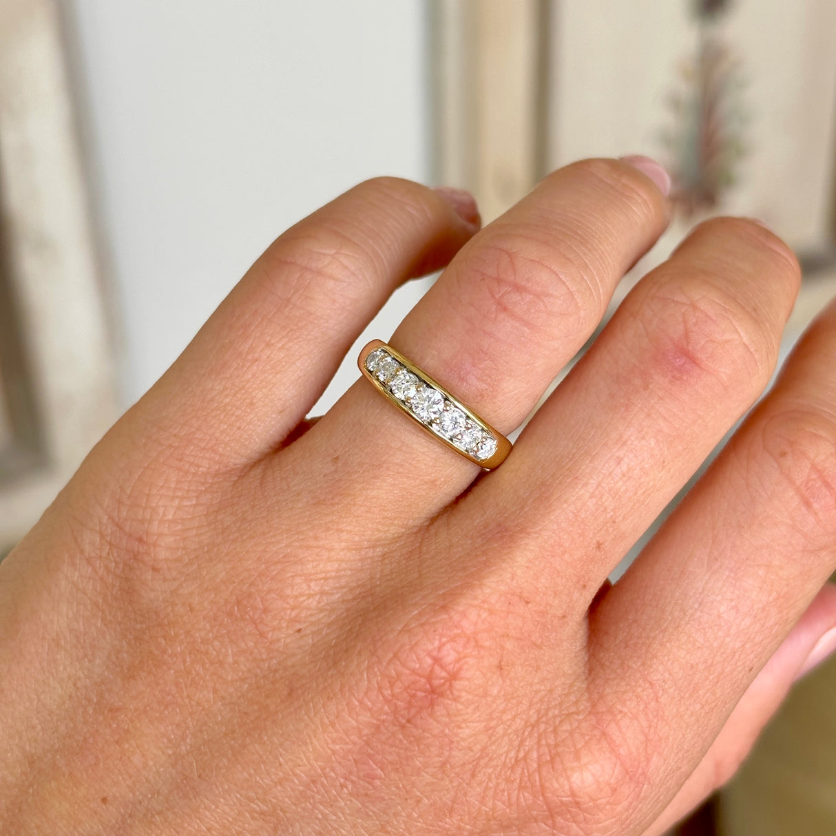 Vintage, 1980s half-hoop diamond ring