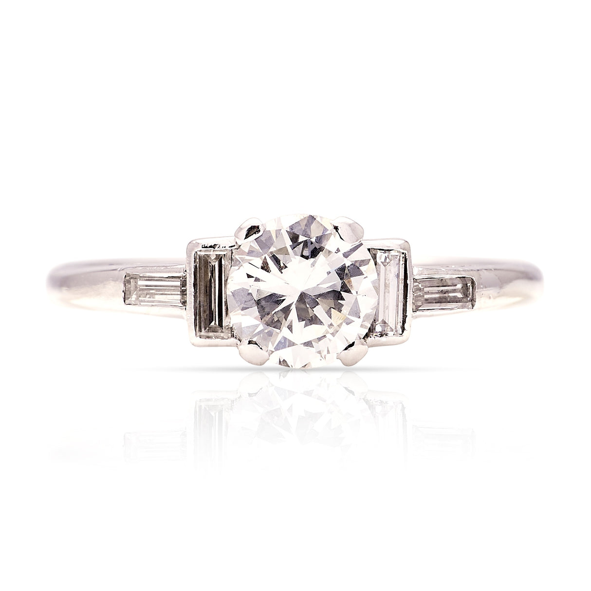 Vintage, Art Deco solitaire diamond ring