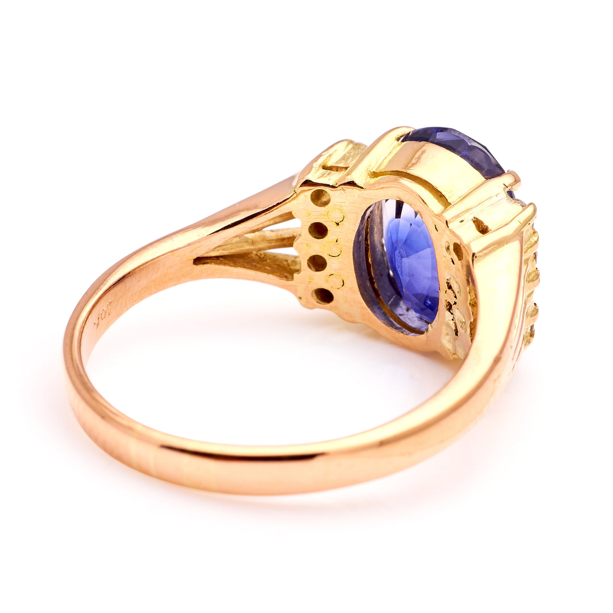 Vintage, 1970s sapphire & diamond ring