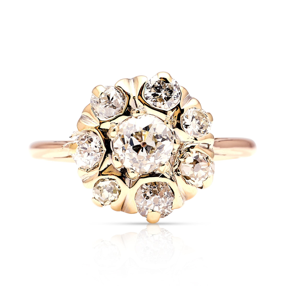 Antique, Victorian diamond cluster ring