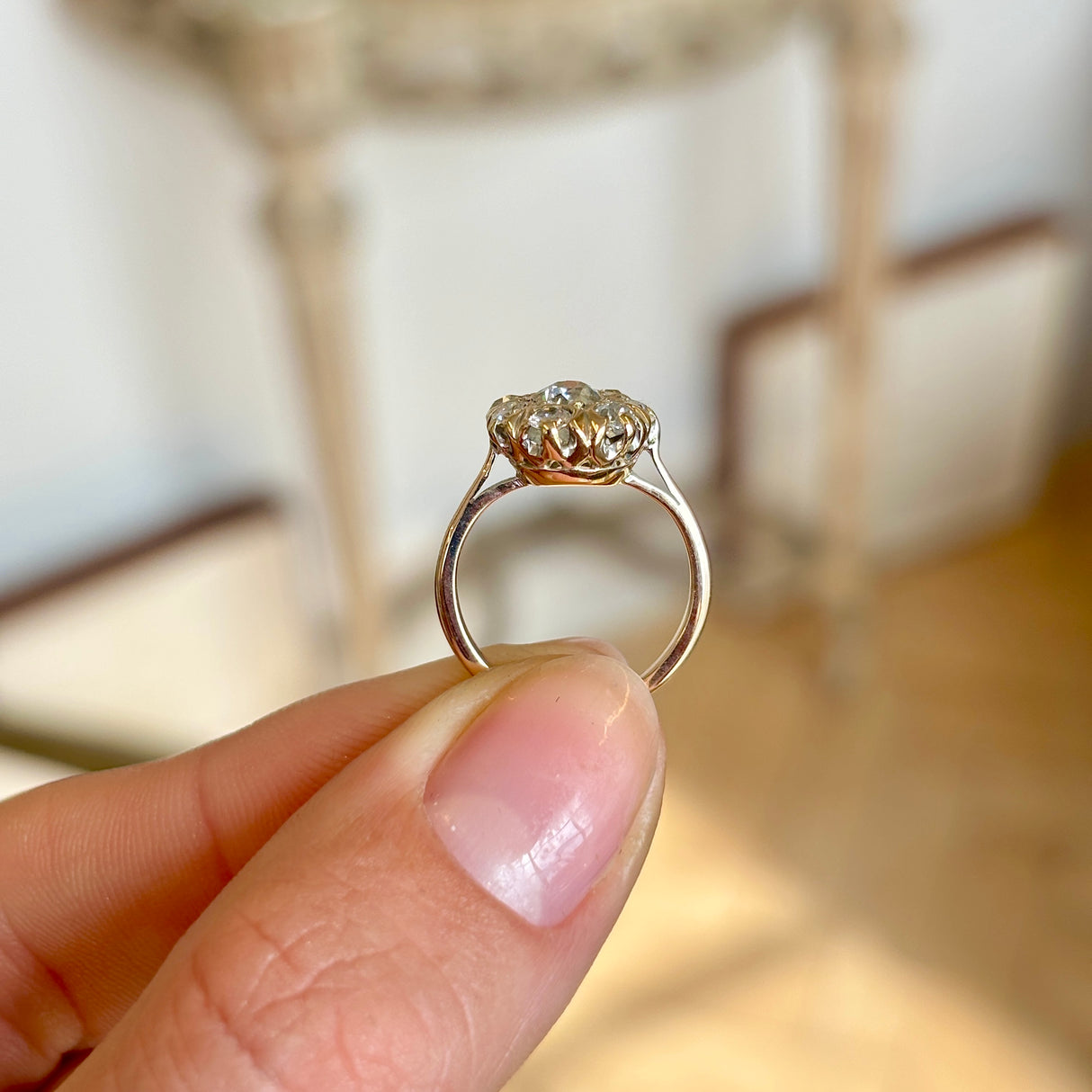 Antique, Victorian diamond cluster ring