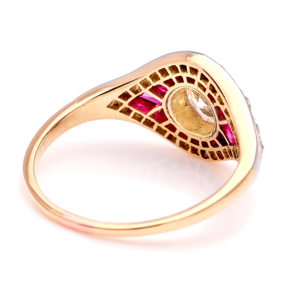 Vintage, 1920s ruby & diamond ring