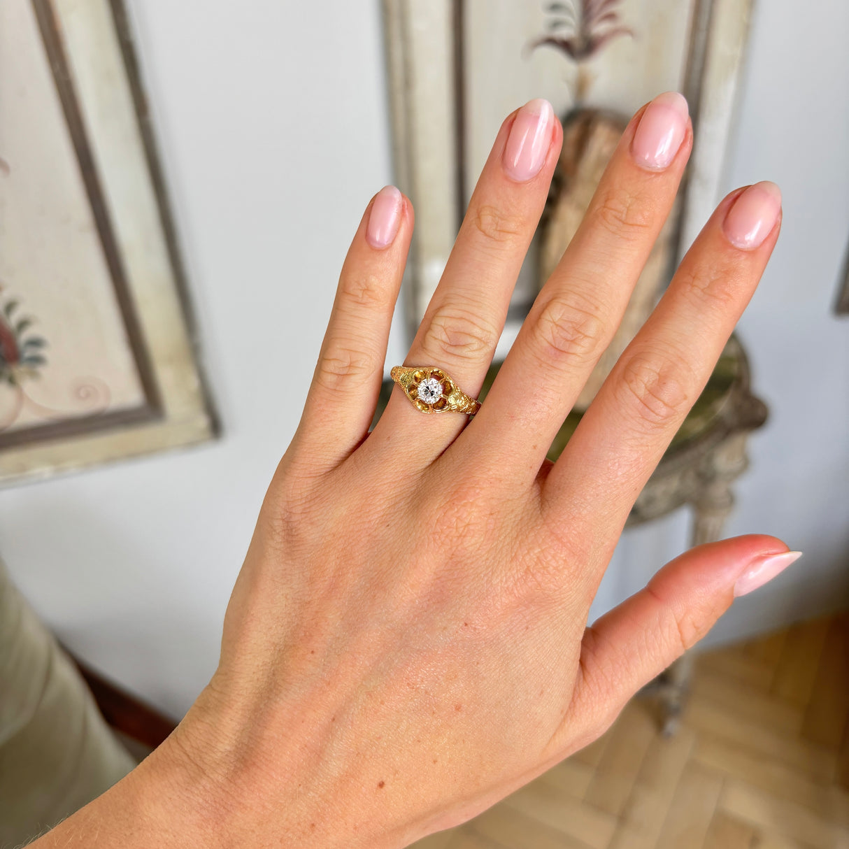 Antique, Victorian solitaire diamond ring