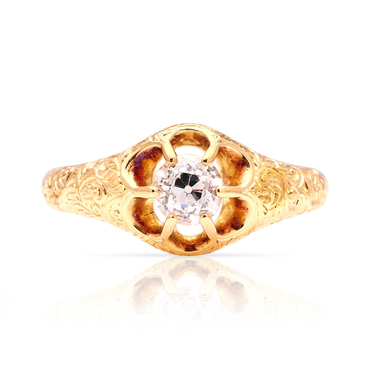 Antique, Victorian solitaire diamond ring