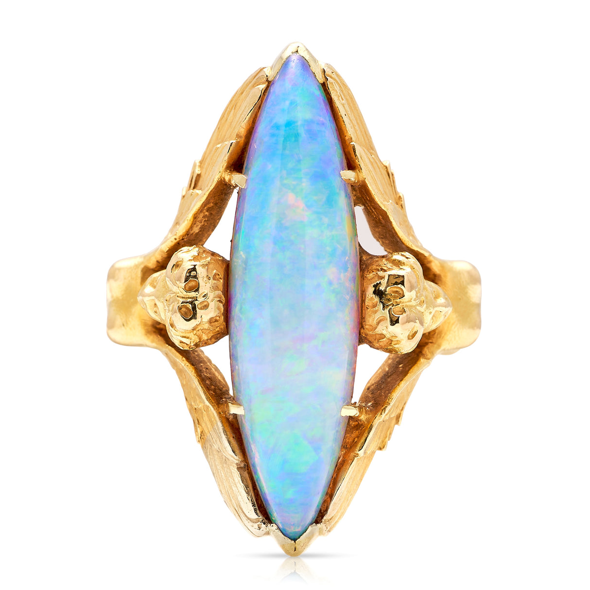 Antique, Art Nouveau opal Melusine ring