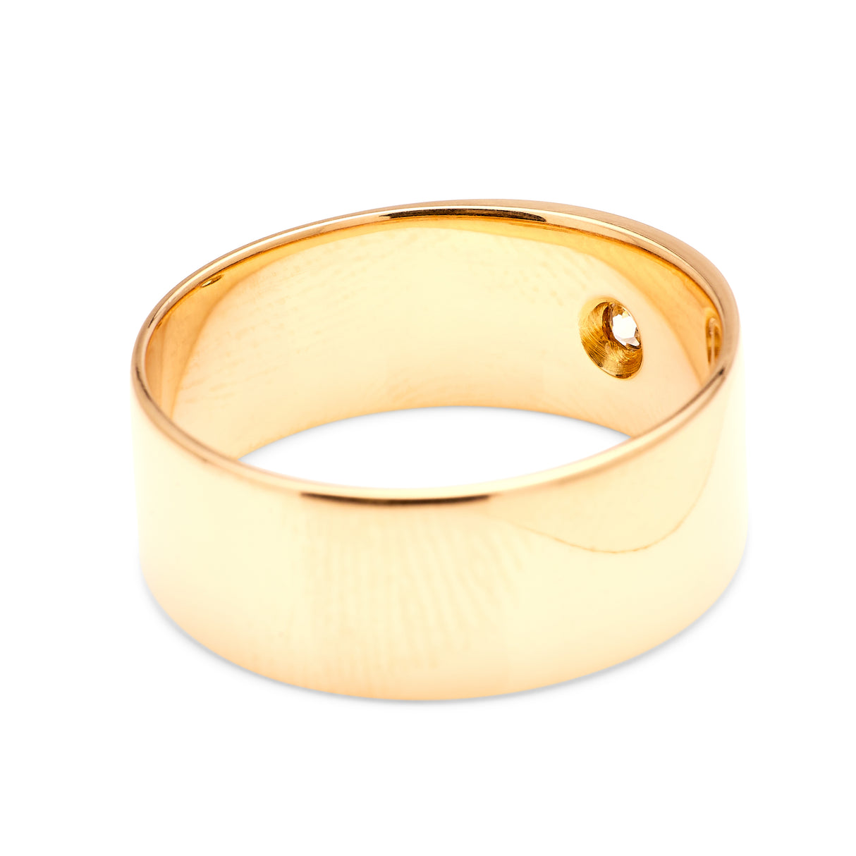 Antique, 1900s diamond solitaire gypsy ring