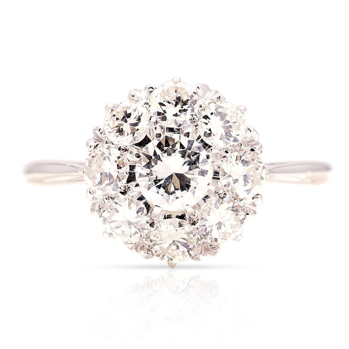 Vintage, 1920s diamond cluster ring