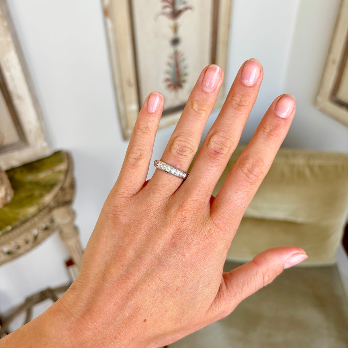 Vintage, 1990s diamond half-eternity ring