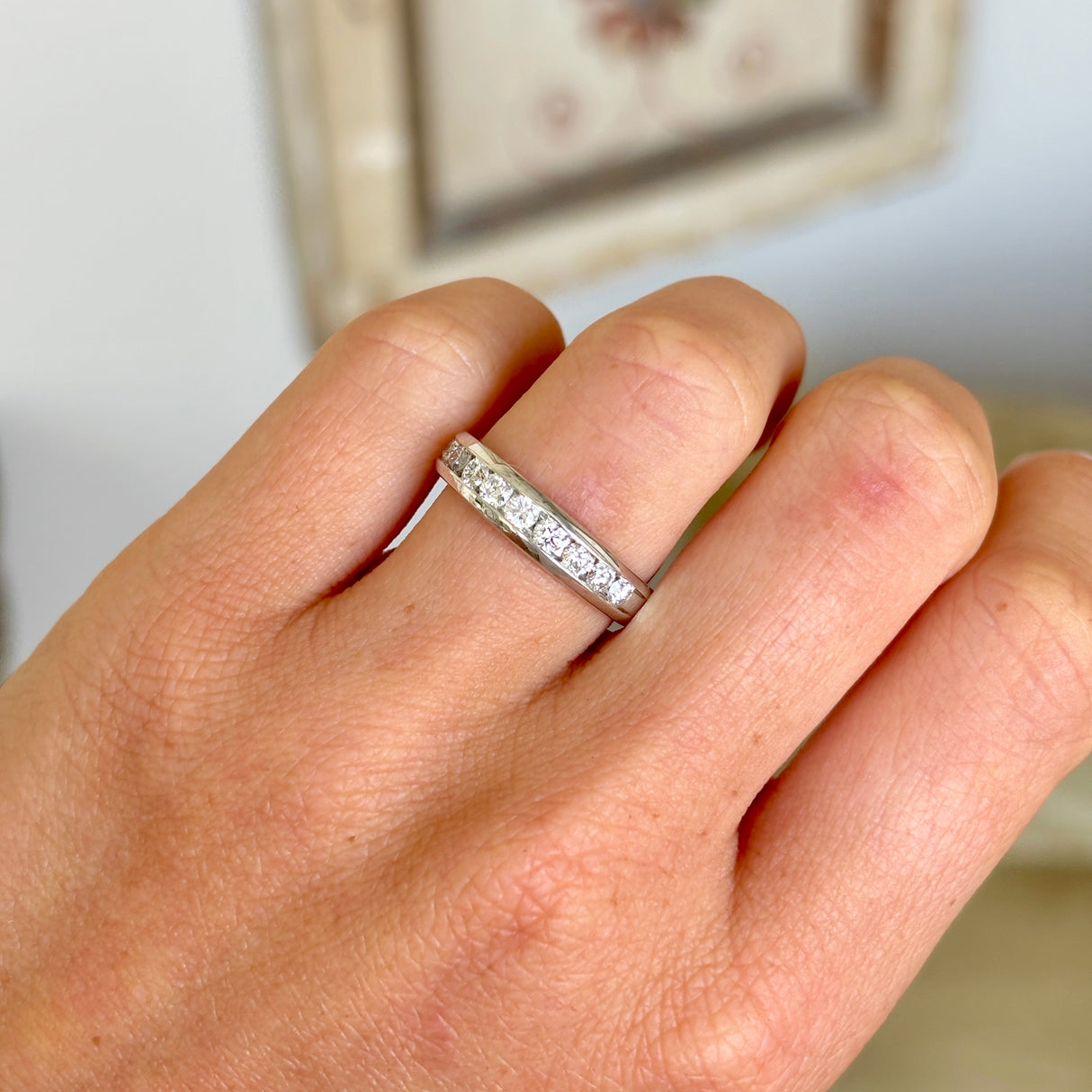 Vintage, 1990s diamond half-eternity ring