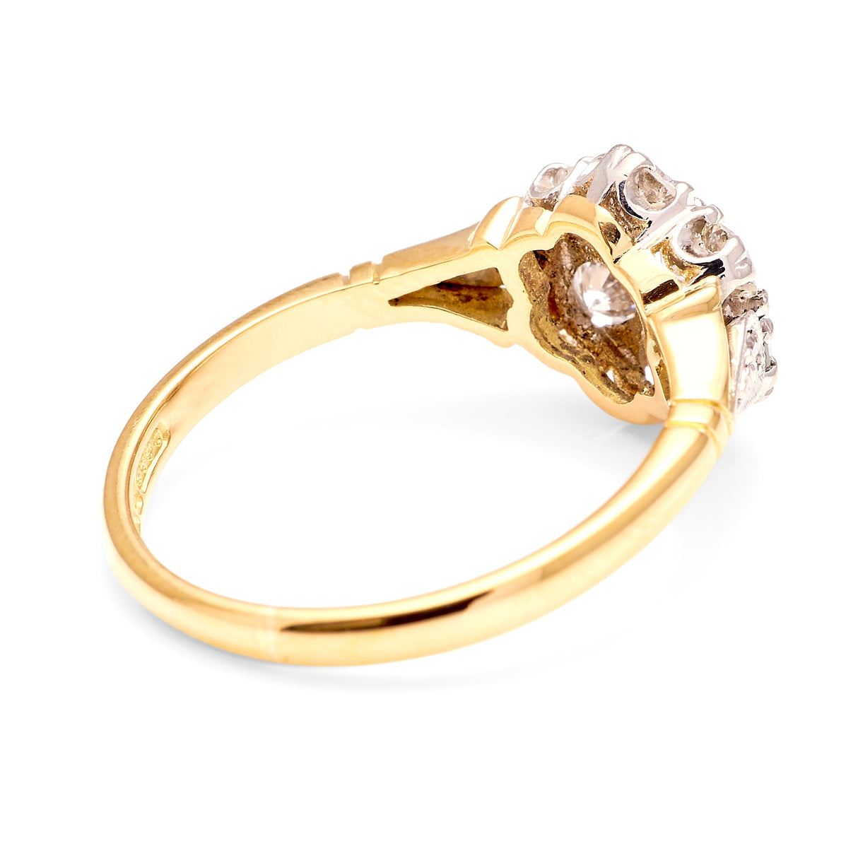 Vintage, 1980s diamond cluster ring