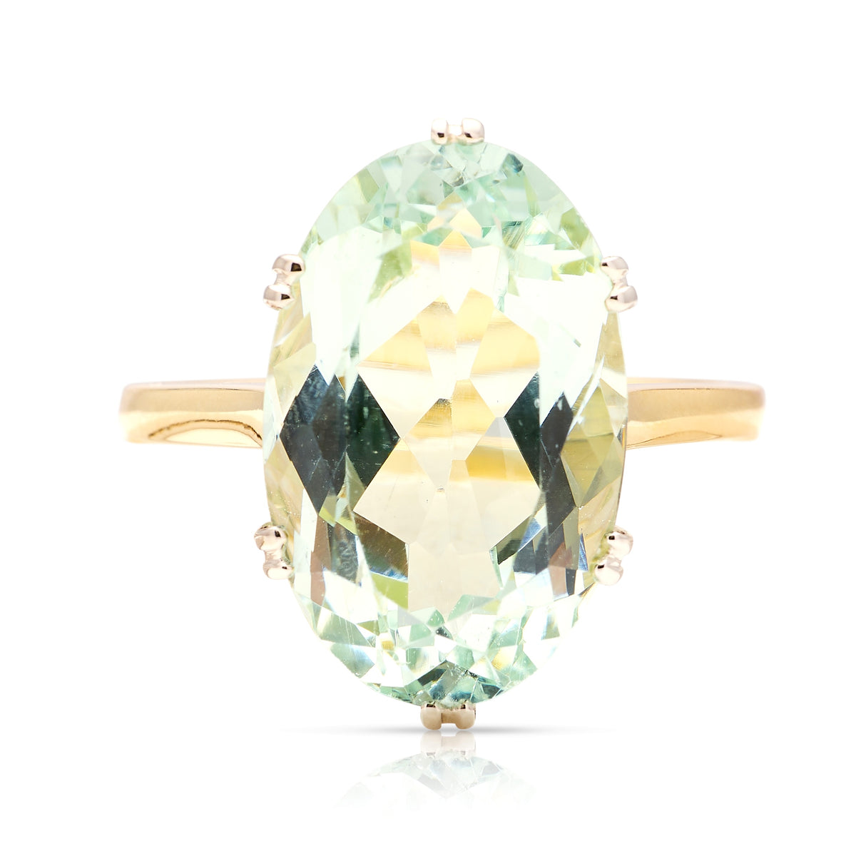 Vintage, 1920s topaz cocktail ring front