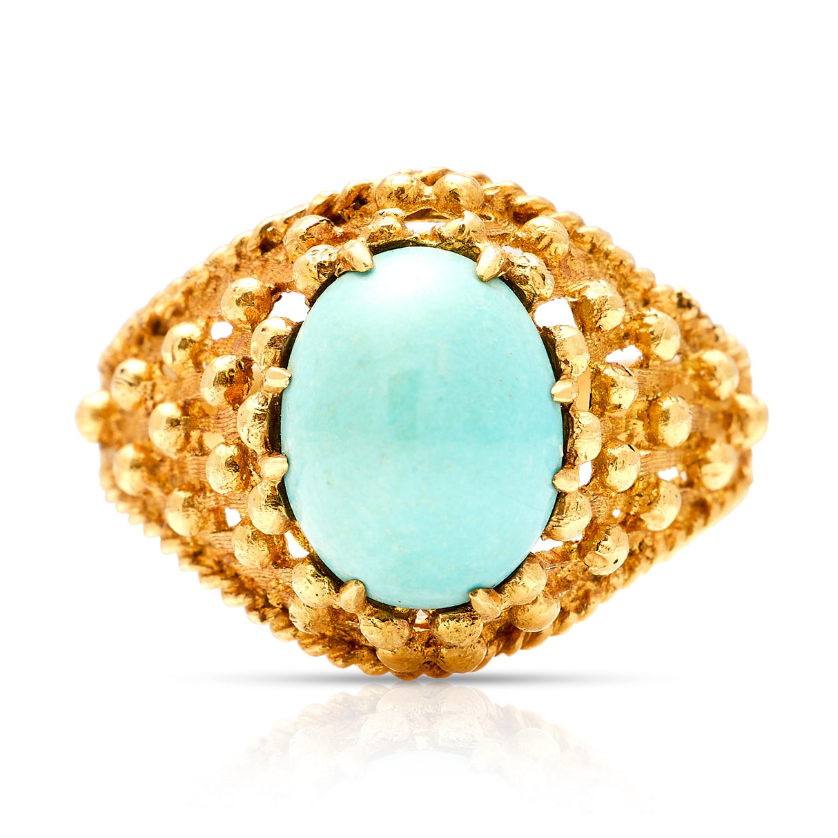 Vintage, 1960s turquoise ring