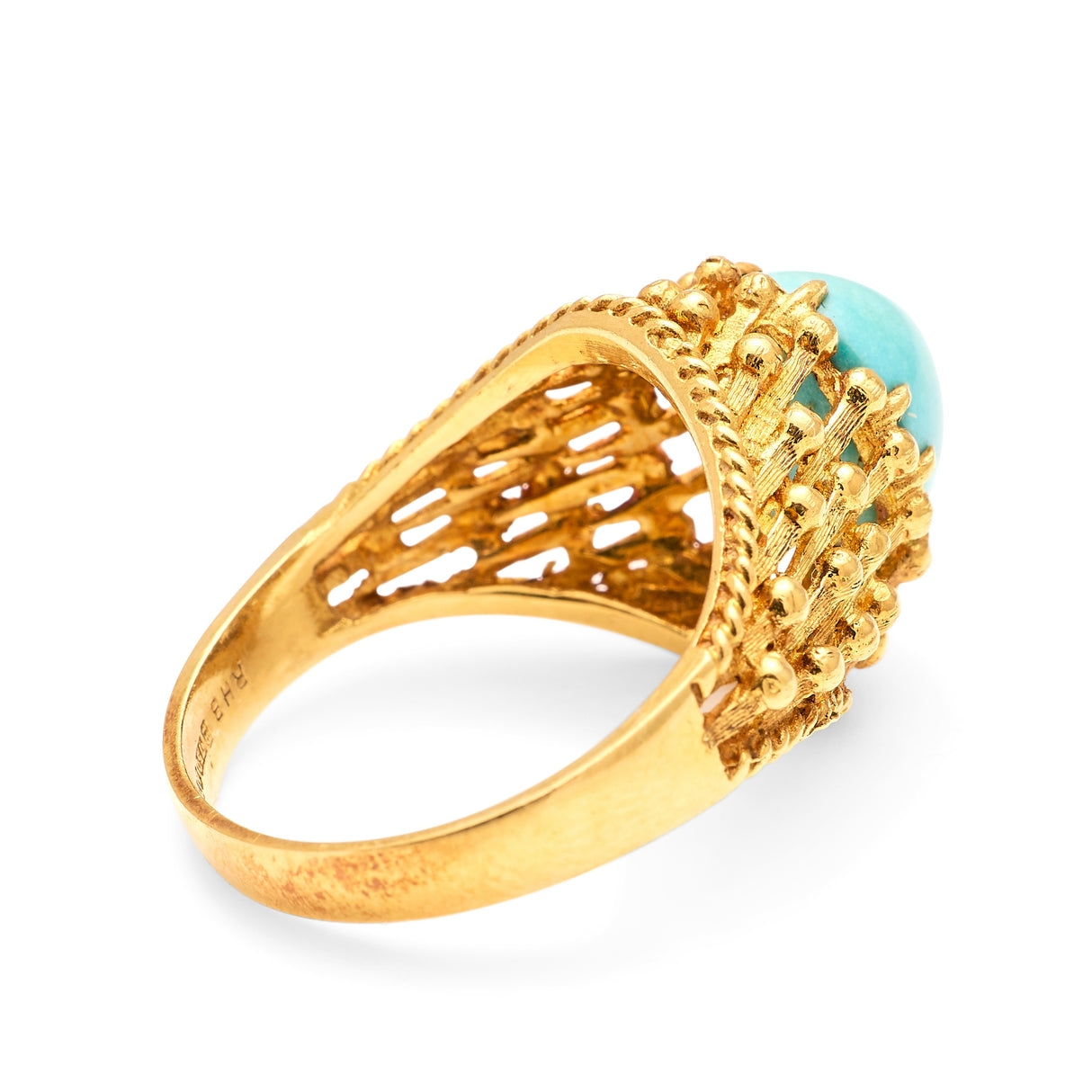 Vintage, 1960s turquoise ring