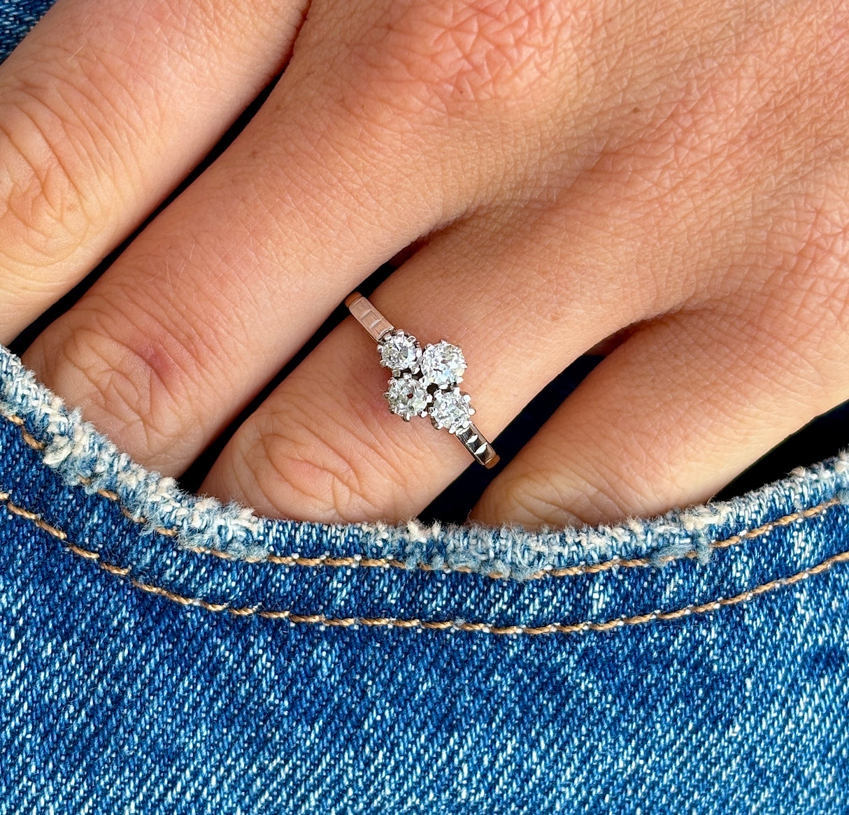 Vintage, Art Deco diamond cluster ring