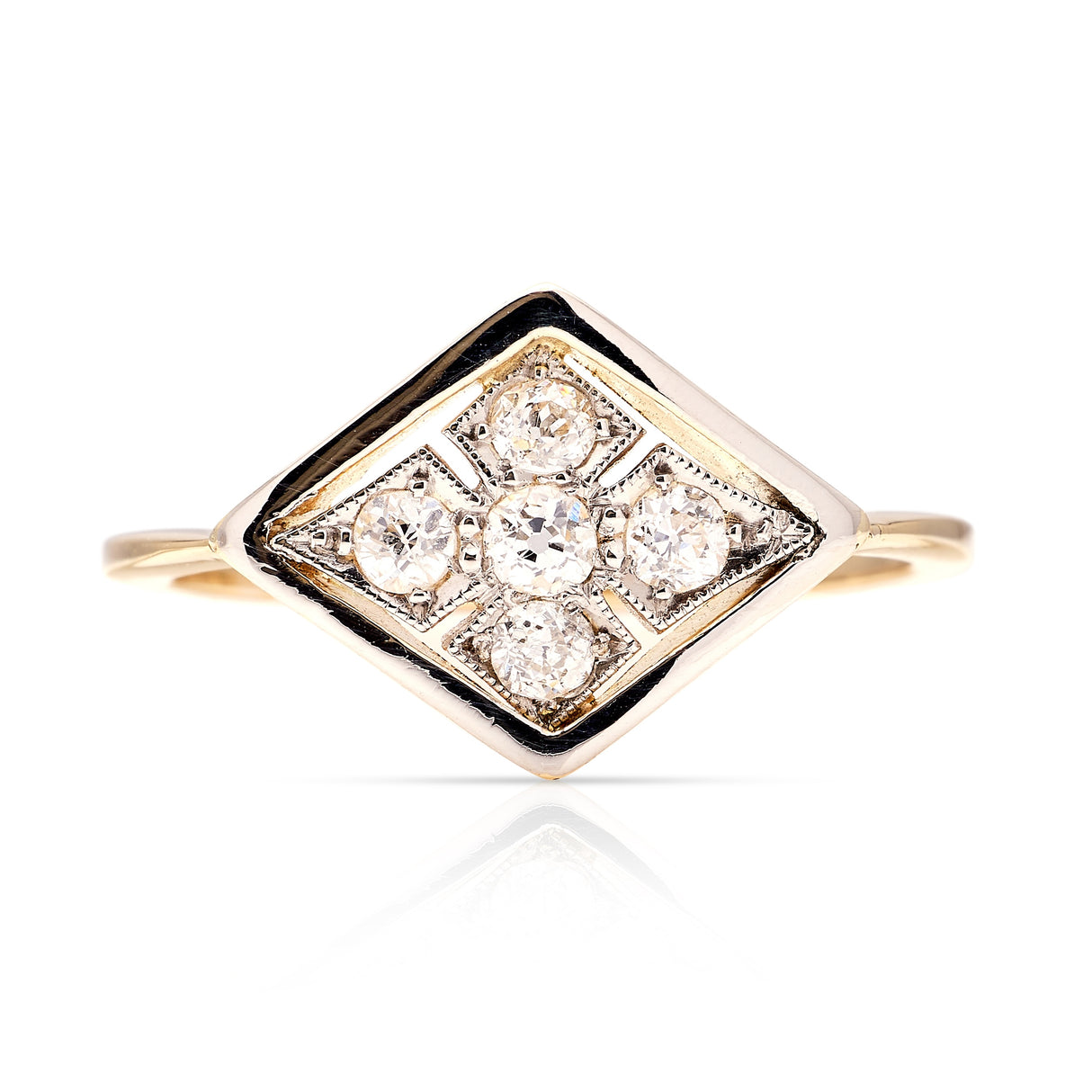 Vintage, 1930s diamond cluster ring