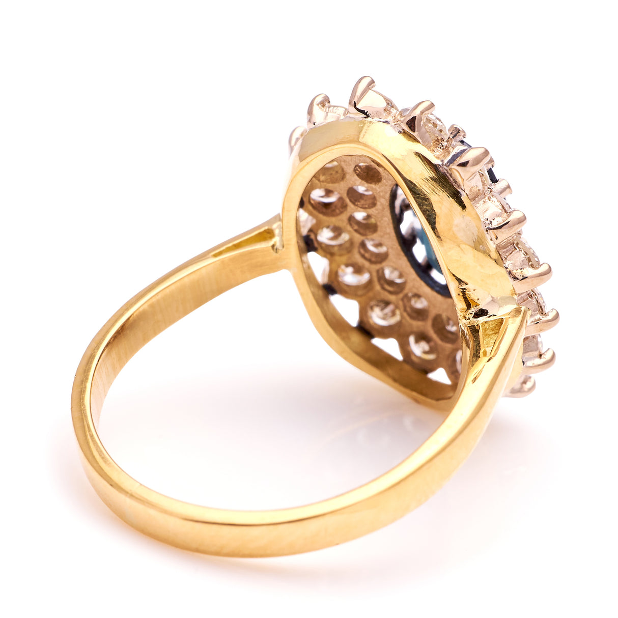 Vintage, 1950s sapphire & diamond cluster ring