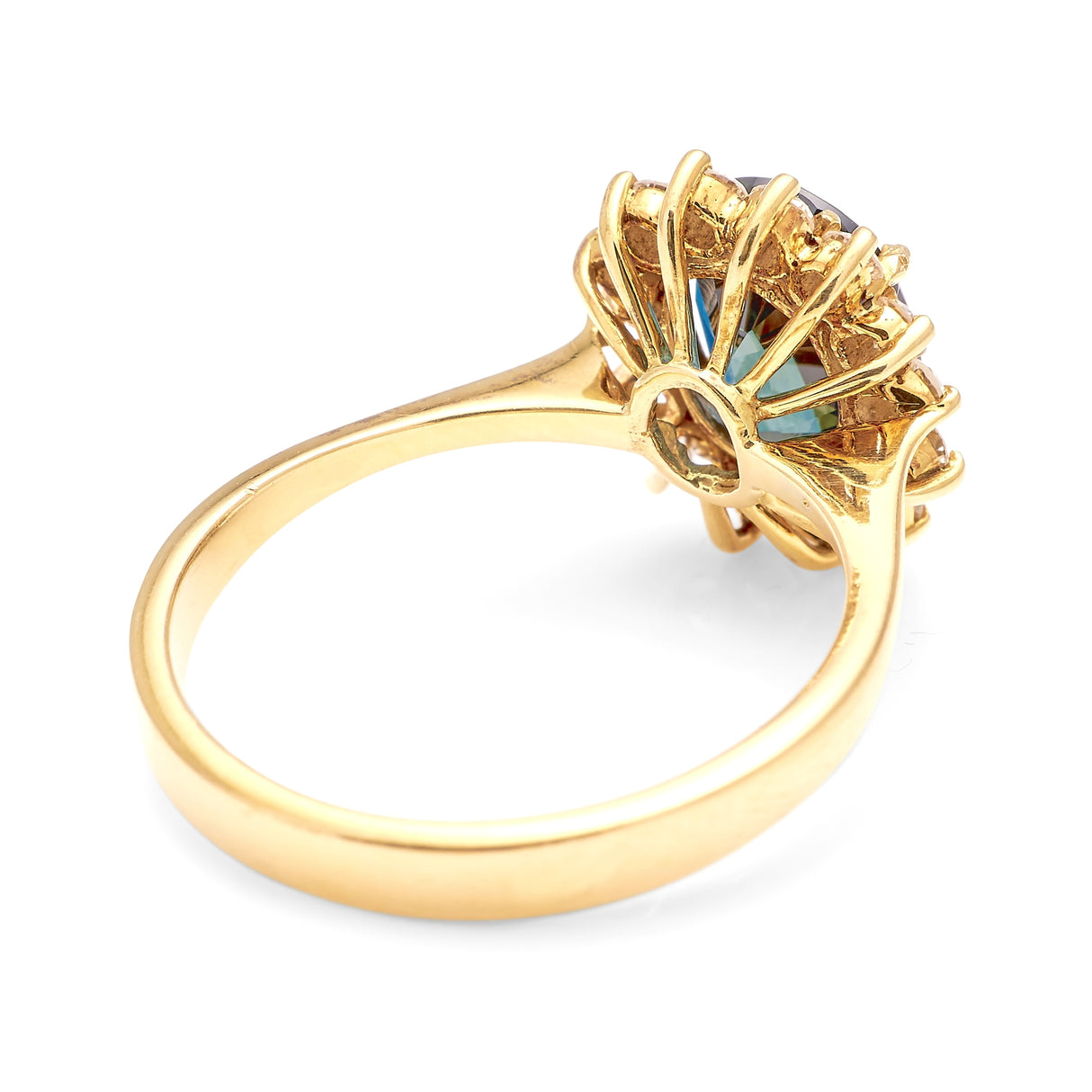 Vintage, 1950s sapphire & diamond cluster ring