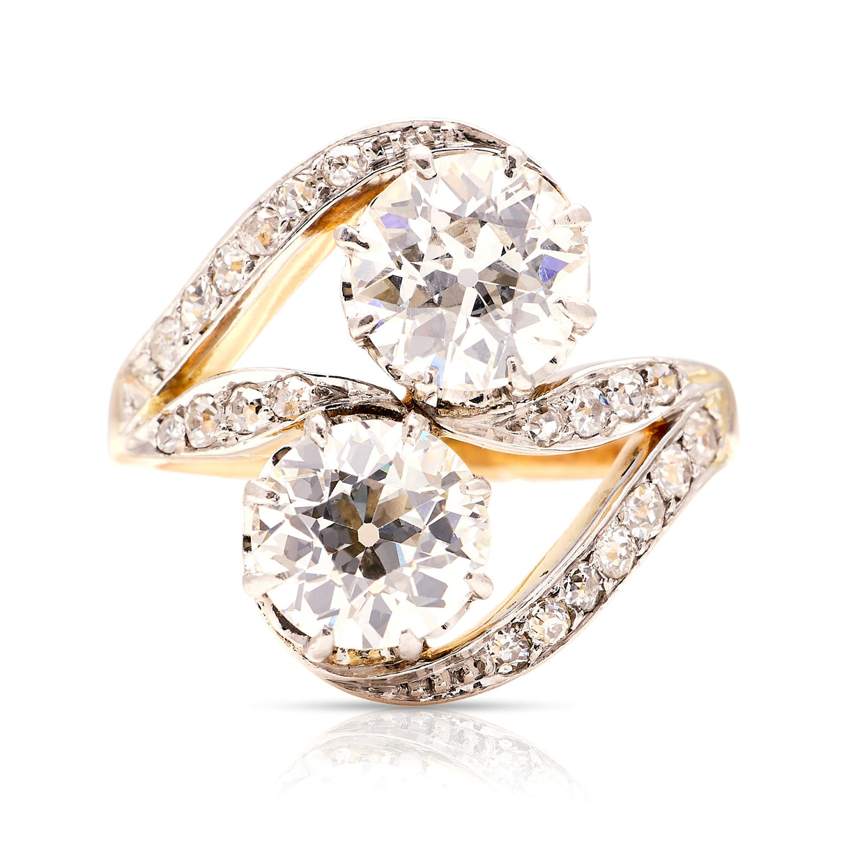 Antique, Belle Époque diamond toi et moi ring