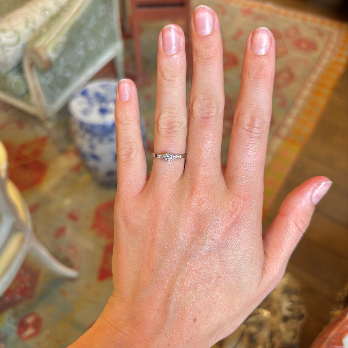 Vintage, 1950s diamond engagement ring