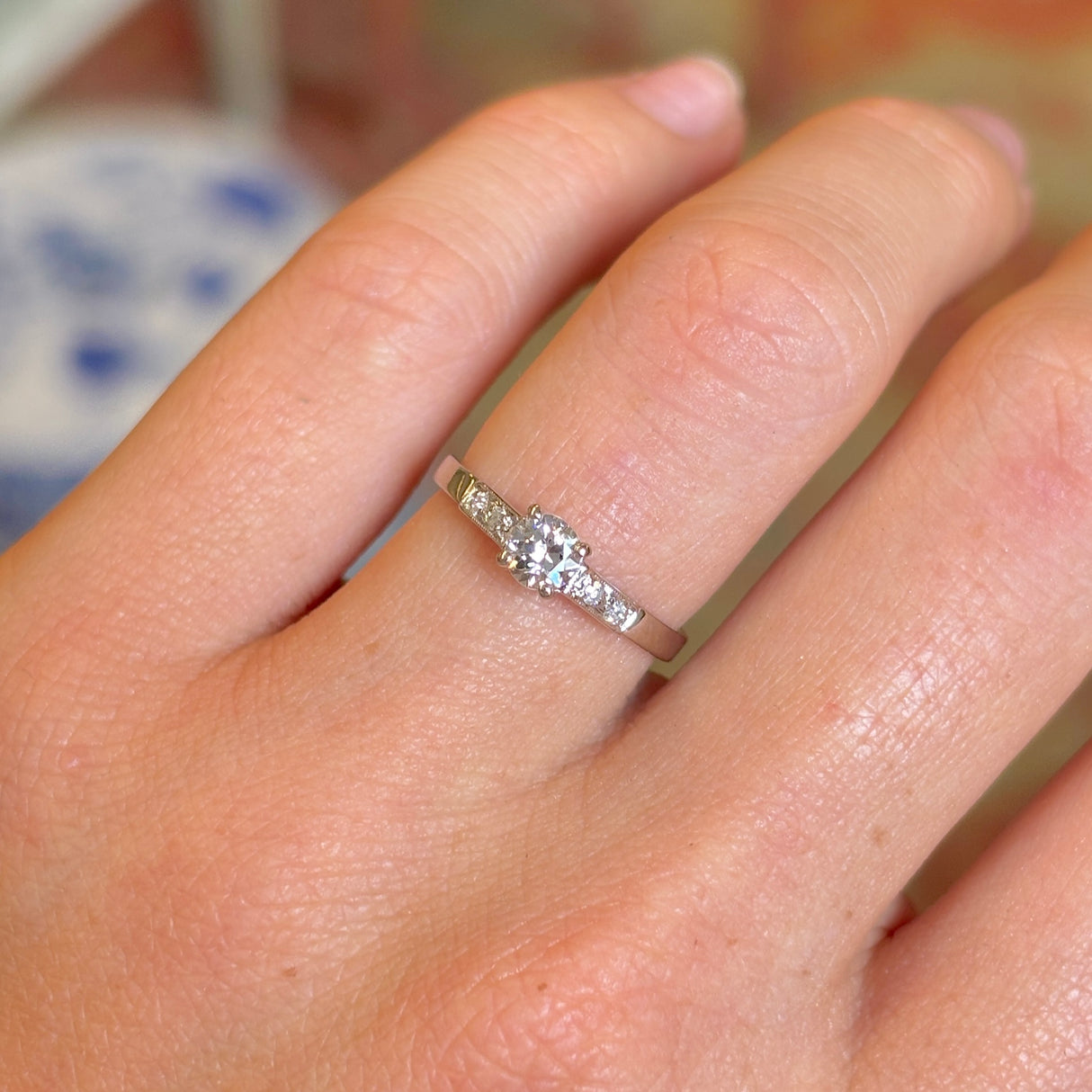 Vintage, 1950s diamond engagement ring