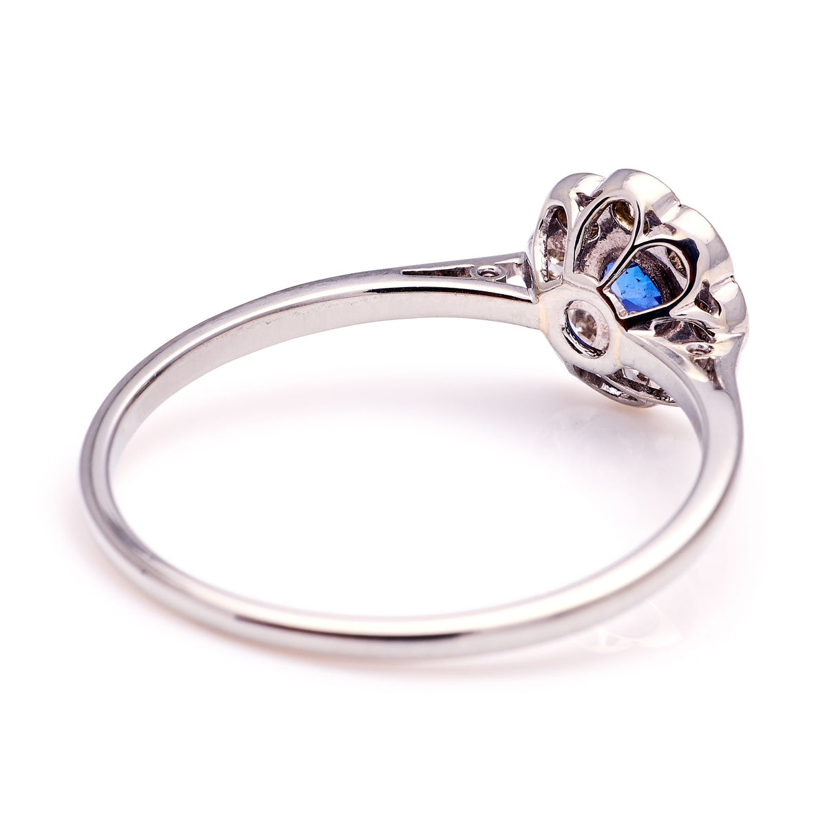 Antique, Edwardian sapphire & diamond cluster ring
