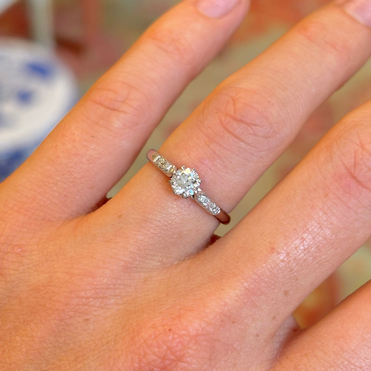 Vintage, 1930s diamond engagement ring