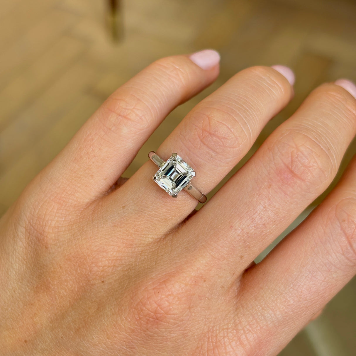 Vintage, Art Deco rare solitaire diamond ring