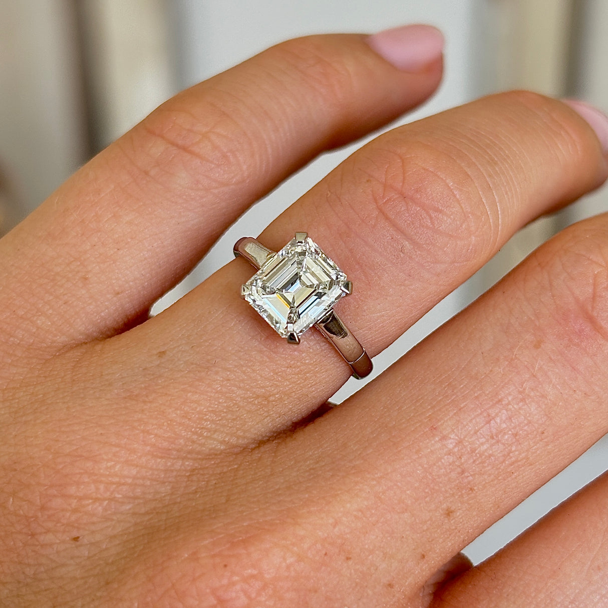 Vintage, Art Deco rare solitaire diamond ring