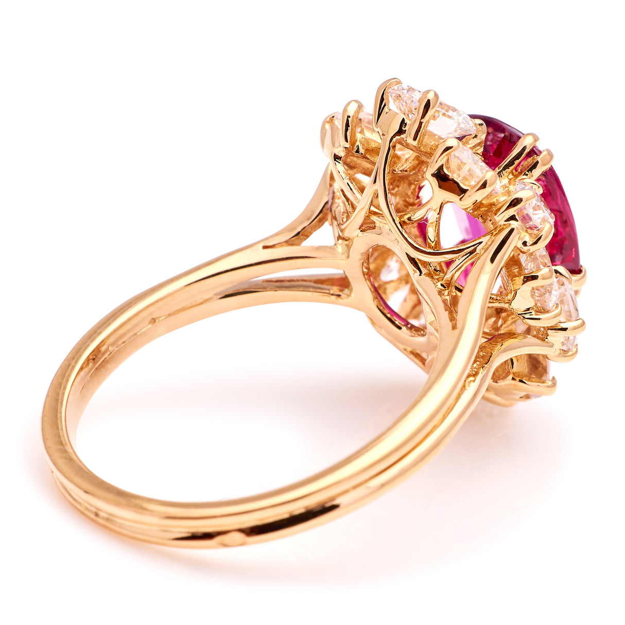 Vintage, 1980s ruby & diamond cluster ring